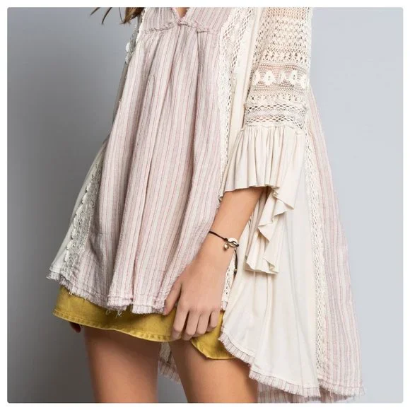 POL Casablanca Eye Catcher Linen Tunic Top - Picture 8 of 15